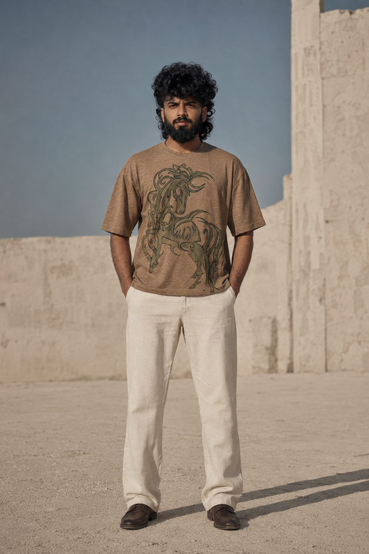 HIMLAN Solid Regular Tee — HIMLAN Green Horse