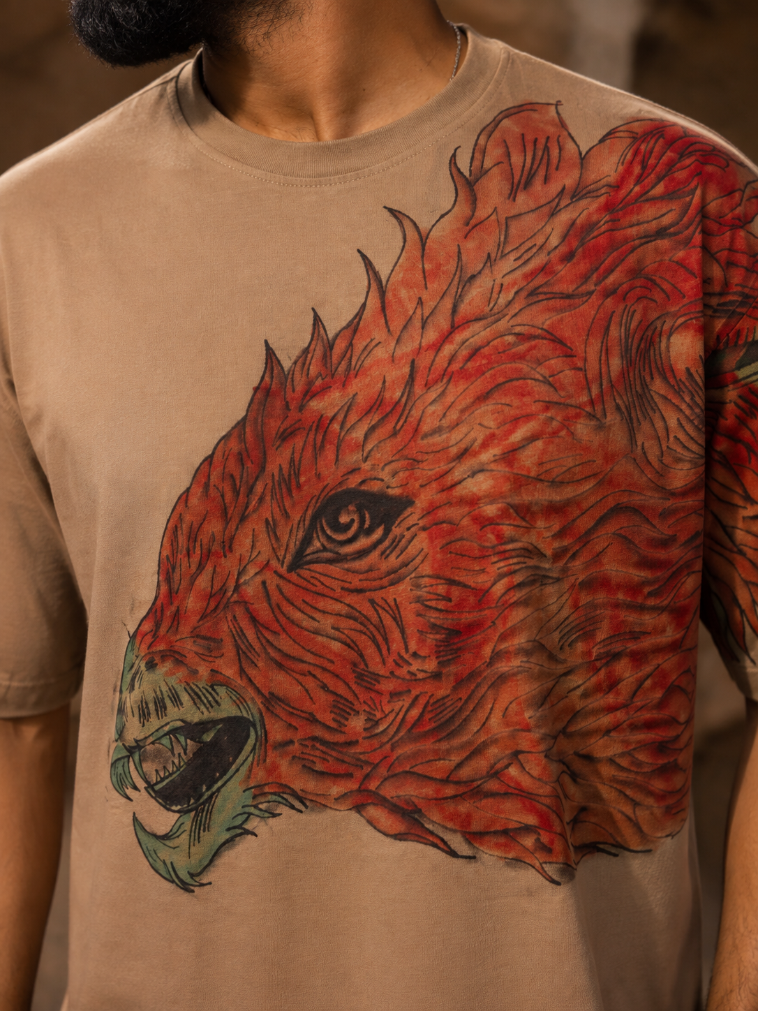 HIMLAN Solid Regular Tee — Aggressive HIMLAN Wolf